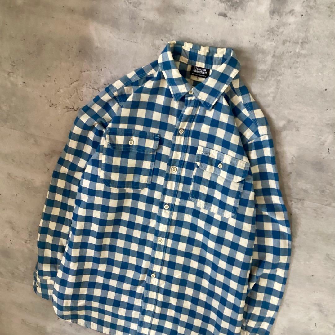 JOURNAL STANDARD ジャーナルスタンダード　ネルシャツ　ブルー　青 mdprevattcaulkingandwaterproofing.com