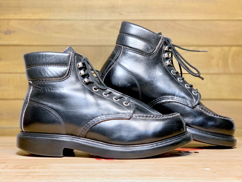 お買い得定番 8133良品7.5D 97年旧タグレッドウィング黒スーパーソールモックトゥブーツ FO7xW-m14117273324 超歓迎格安