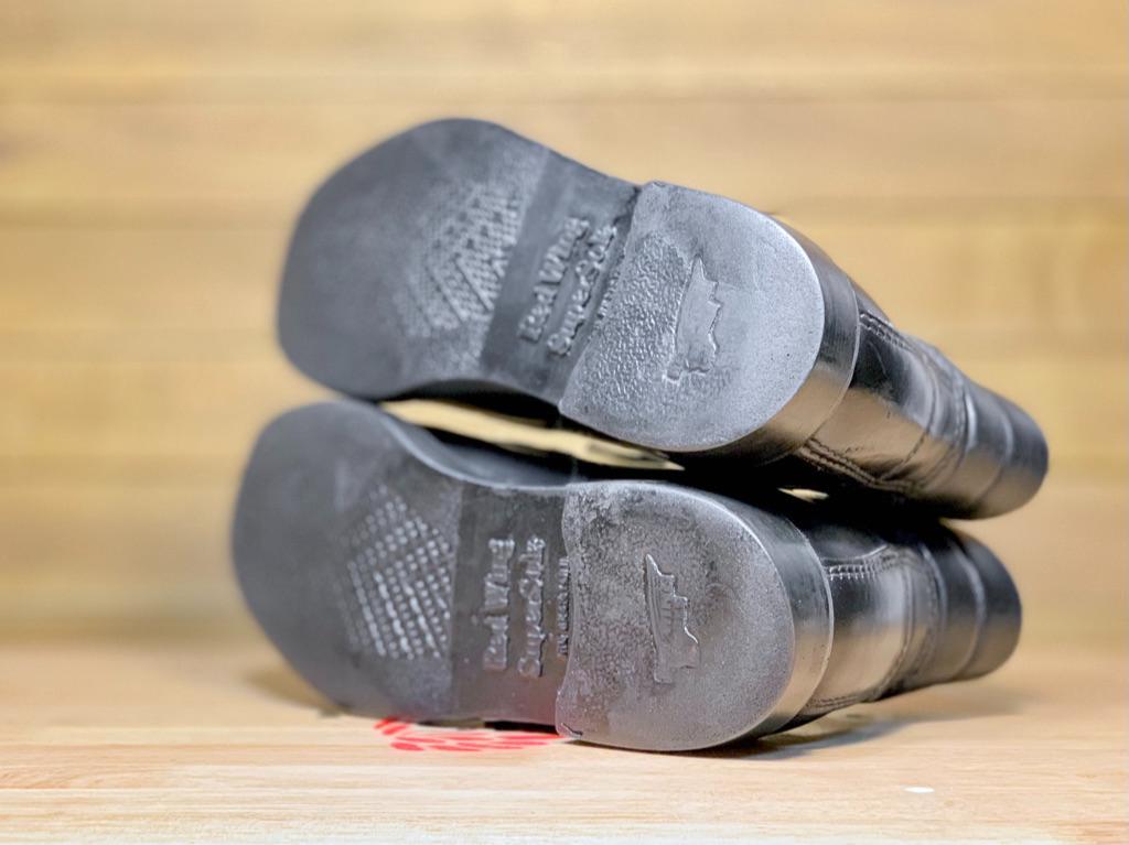 お買い得定番 8133良品7.5D 97年旧タグレッドウィング黒スーパーソールモックトゥブーツ FO7xW-m14117273324 超歓迎格安
