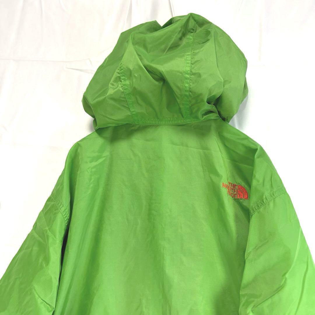 ◆人気　ノースフェイス　ナイロンパーカー　グリーン×ネイビー　XL