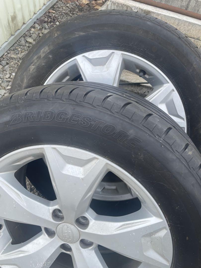 【値下】225/60R17 BSタイヤ スバル純正ホイール