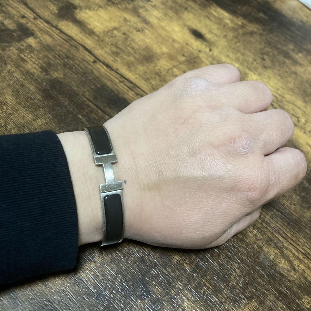 HERMES Hロゴ バングル ブレスレット