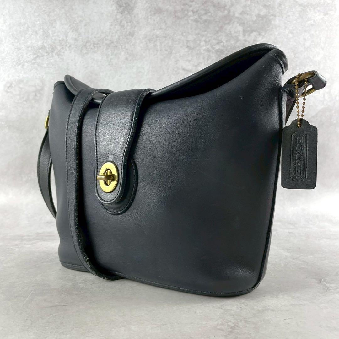 コーチ ショルダーバッグ ノッティンガム ターンロック レザー 黒COACH