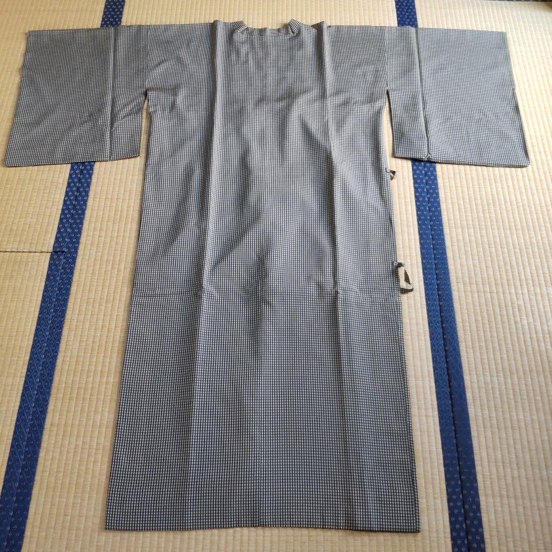 和装雨コート兼コート　黒　誂品　リバーシブル　美品　チェック柄 Vネック 羽織