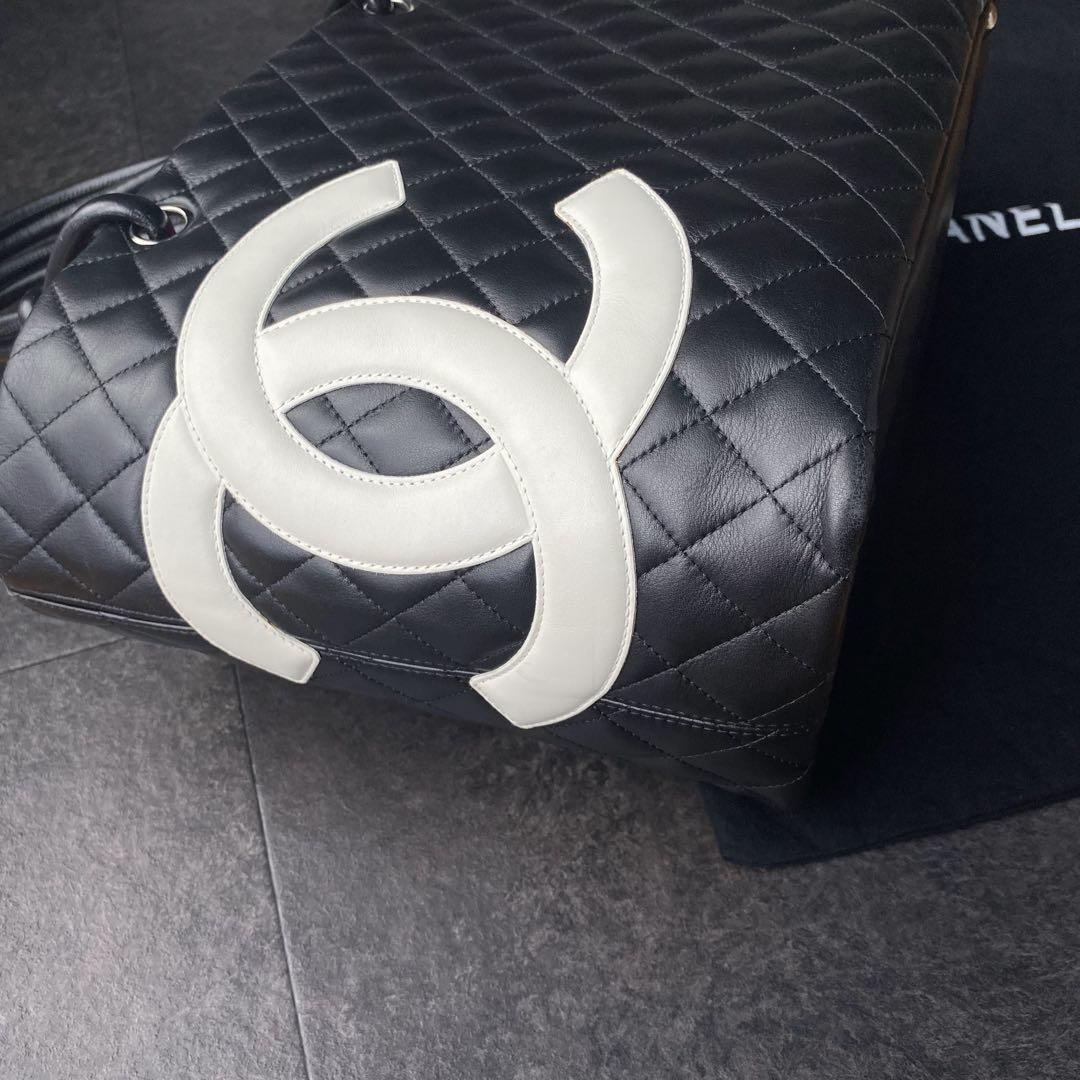 【超美品】CHANEL カンボンライン ラージトート 黒