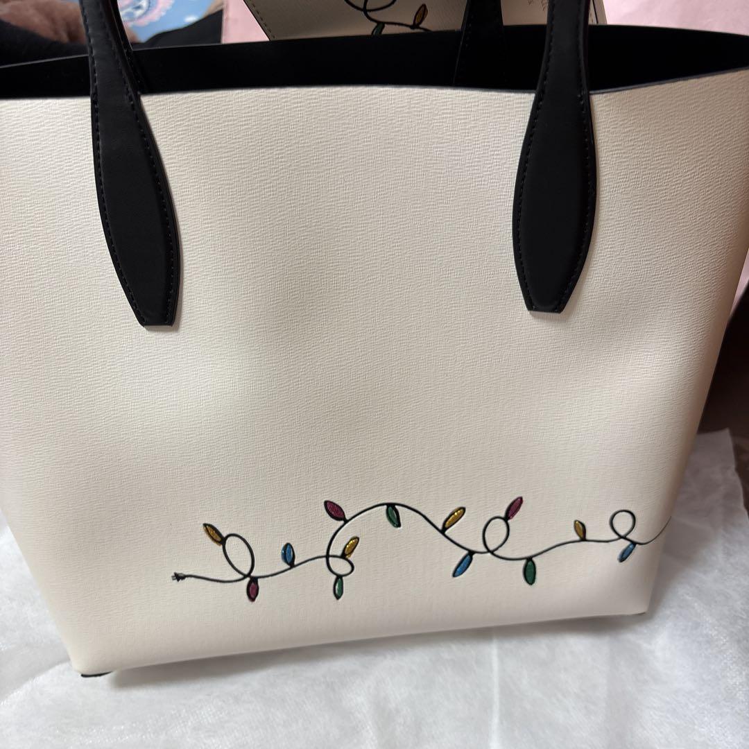 kate spade 犬とイルミネーション トートバッグ