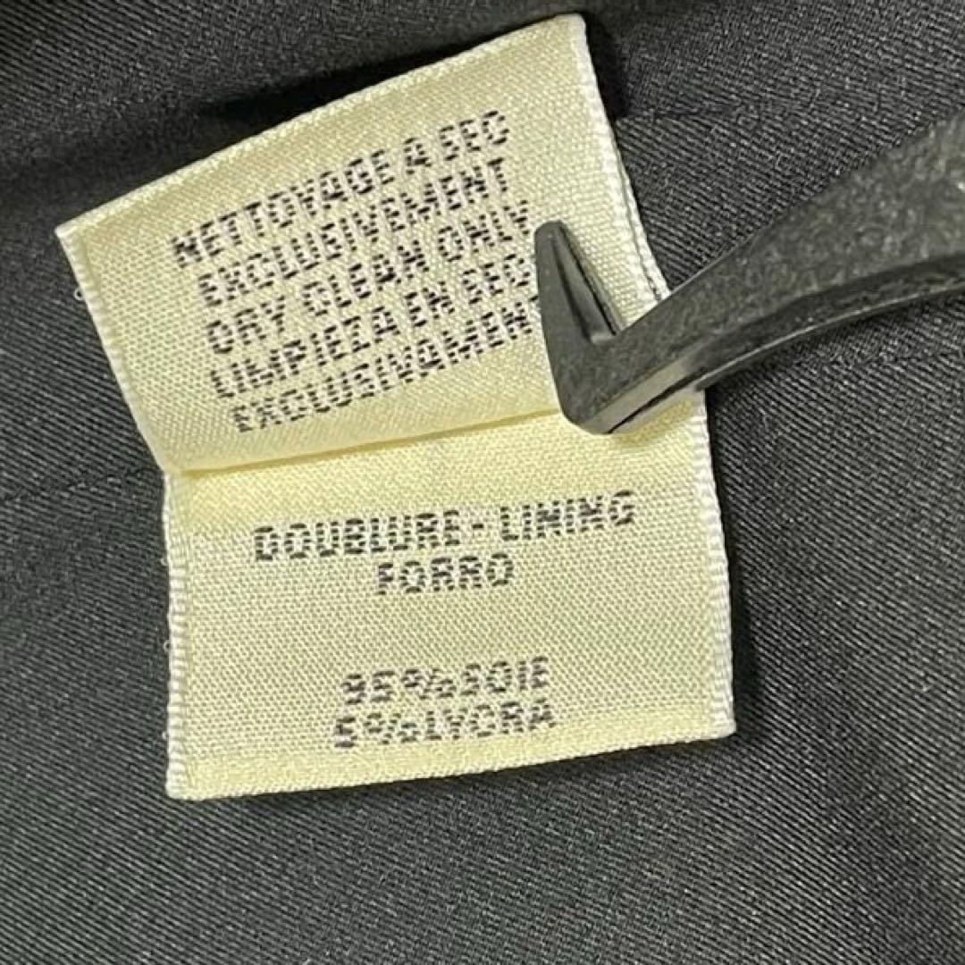 HERMES マルジェラ期 ノーカラージャケット H縫製ボタン ロング丈 黒 HERMES マルジェラ期 ノーカラージャケット H縫製ボタン ロング丈 黒