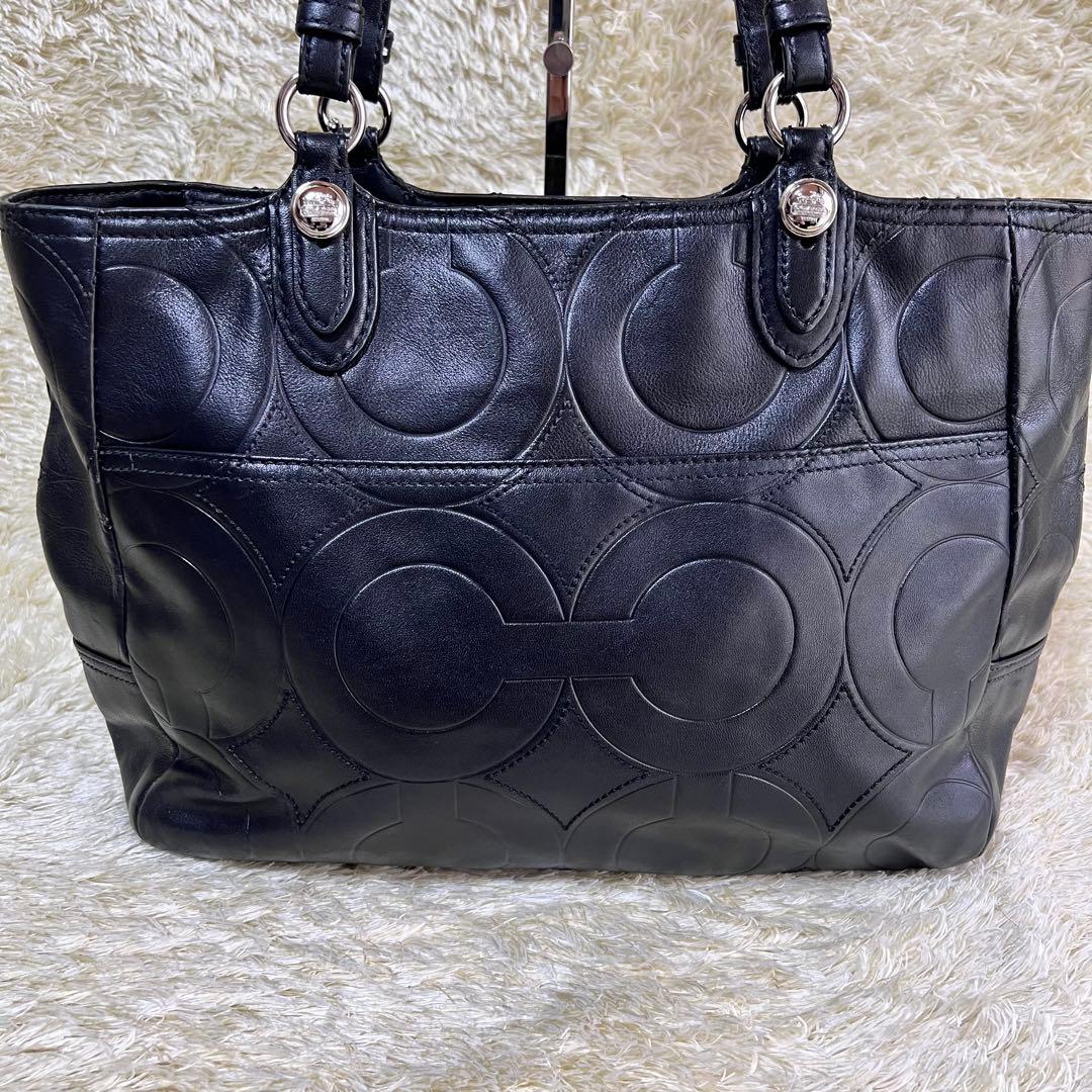 最新入荷】【最新入荷】美品COACH コーチ エンボスド レザー トート