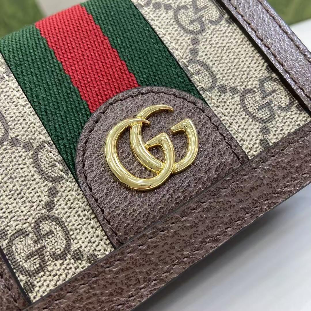 楽天 GUCCI ストライプ GGロゴ 二つ折り財布 小物