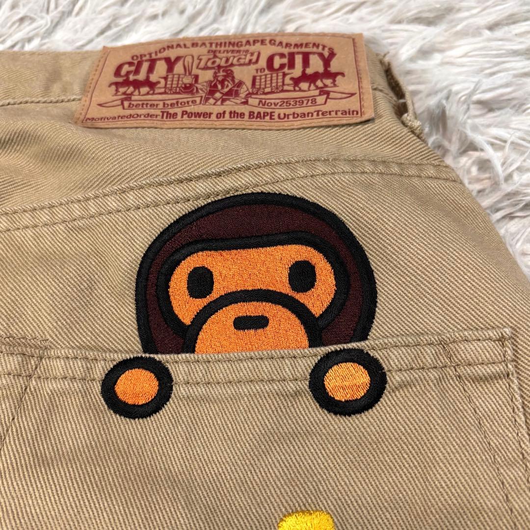 ✨美品✨A Bathing Ape ハーフパンツ チノパン ベイビーマイロ刺繍 ✨美品✨A Bathing Ape ハーフパンツ チノパン ベイビーマイロ刺繍