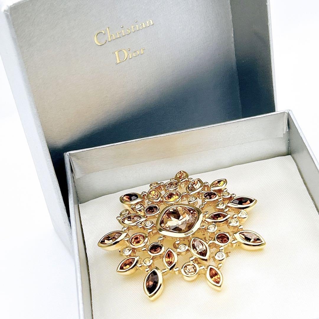2088 極美品✨Dior ブローチ リーフ CD ロゴ 希少 刻印