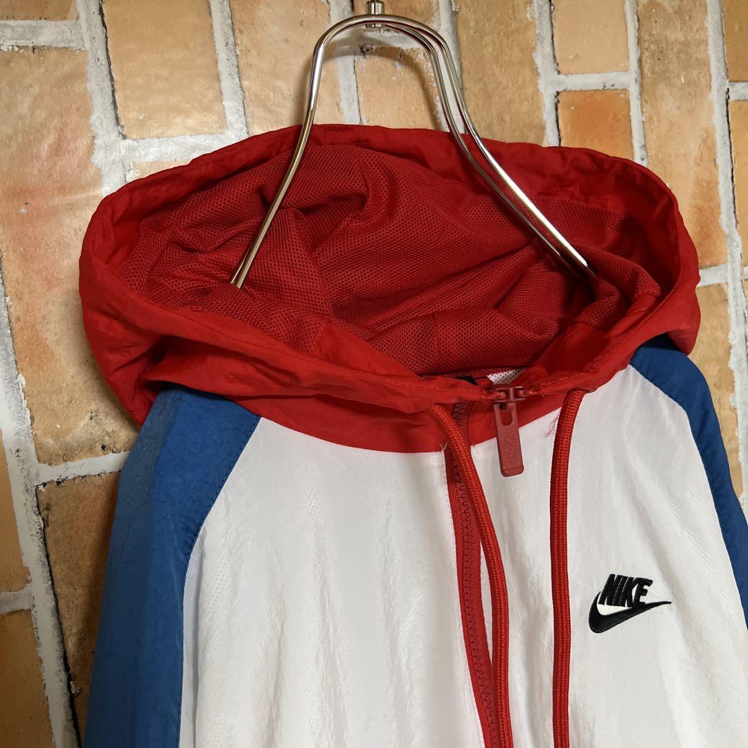 279NIKEナイキ90s ナイロンジャケット ワンポイント刺繍ロゴマルチカラー 279NIKEナイキ90s ナイロンジャケット ワンポイント刺繍ロゴ