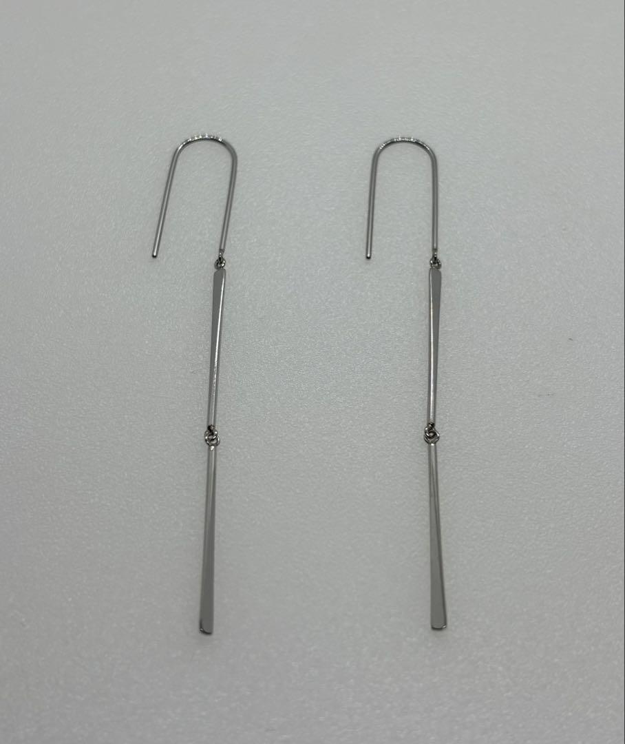 940◆新品◆特価◆Pt950 ロング ピアス◆