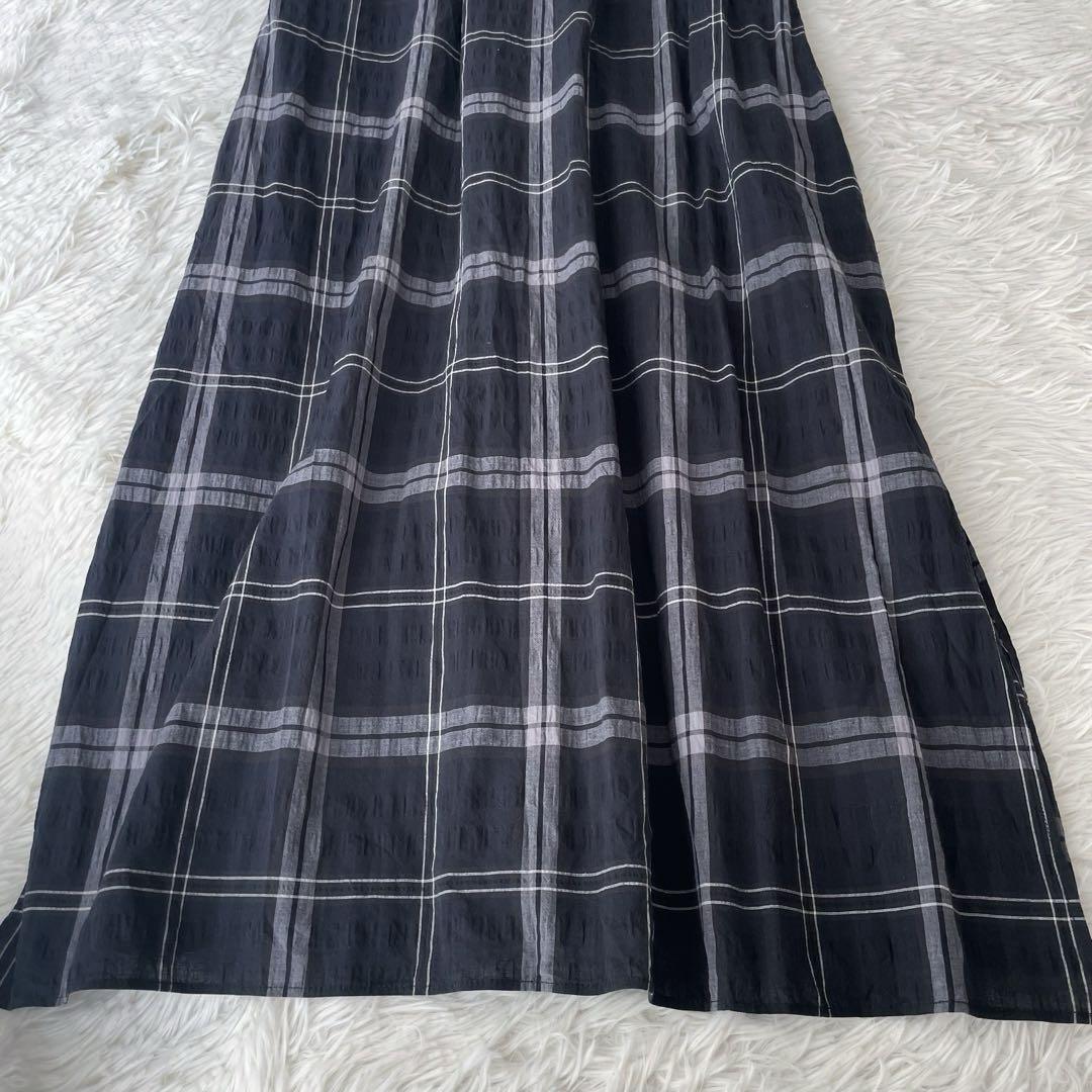 23SS Spick & Span サッカーチェックワンピース シャツワンピ