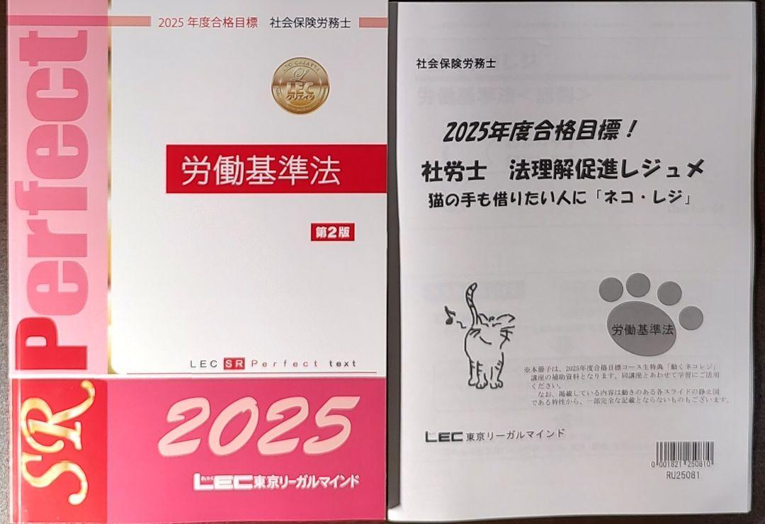 LEC 社労士 中上級 2025 現行最新 椛島先生 DVD 労働基準法・安衛法