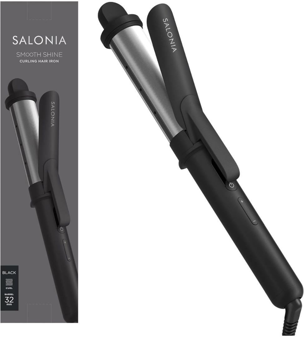 SALONIA サロニア | スムースシャイン カールヘアアイロン ブラック