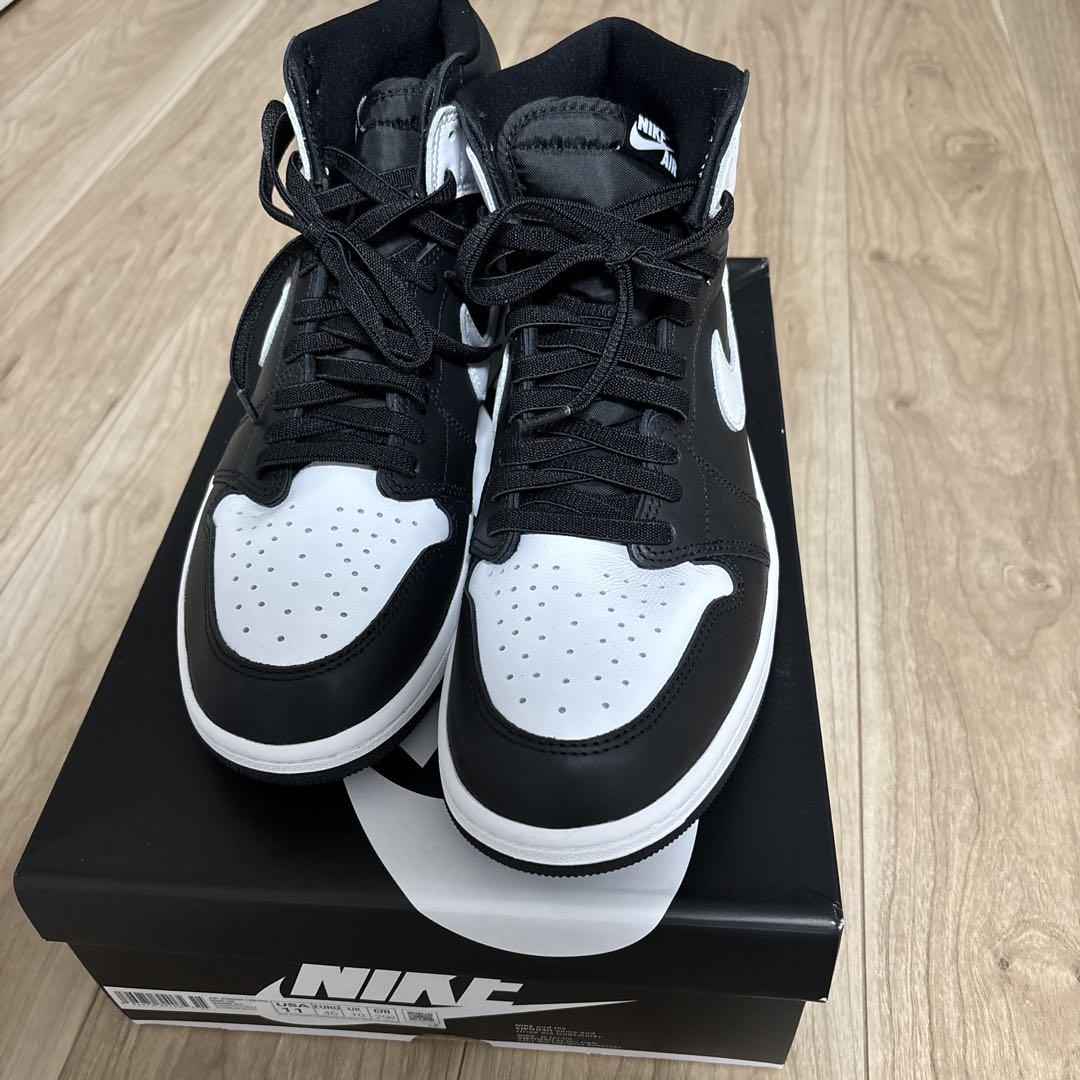 靴 Air Jordan 1 Retro High OG \"Black/White\"