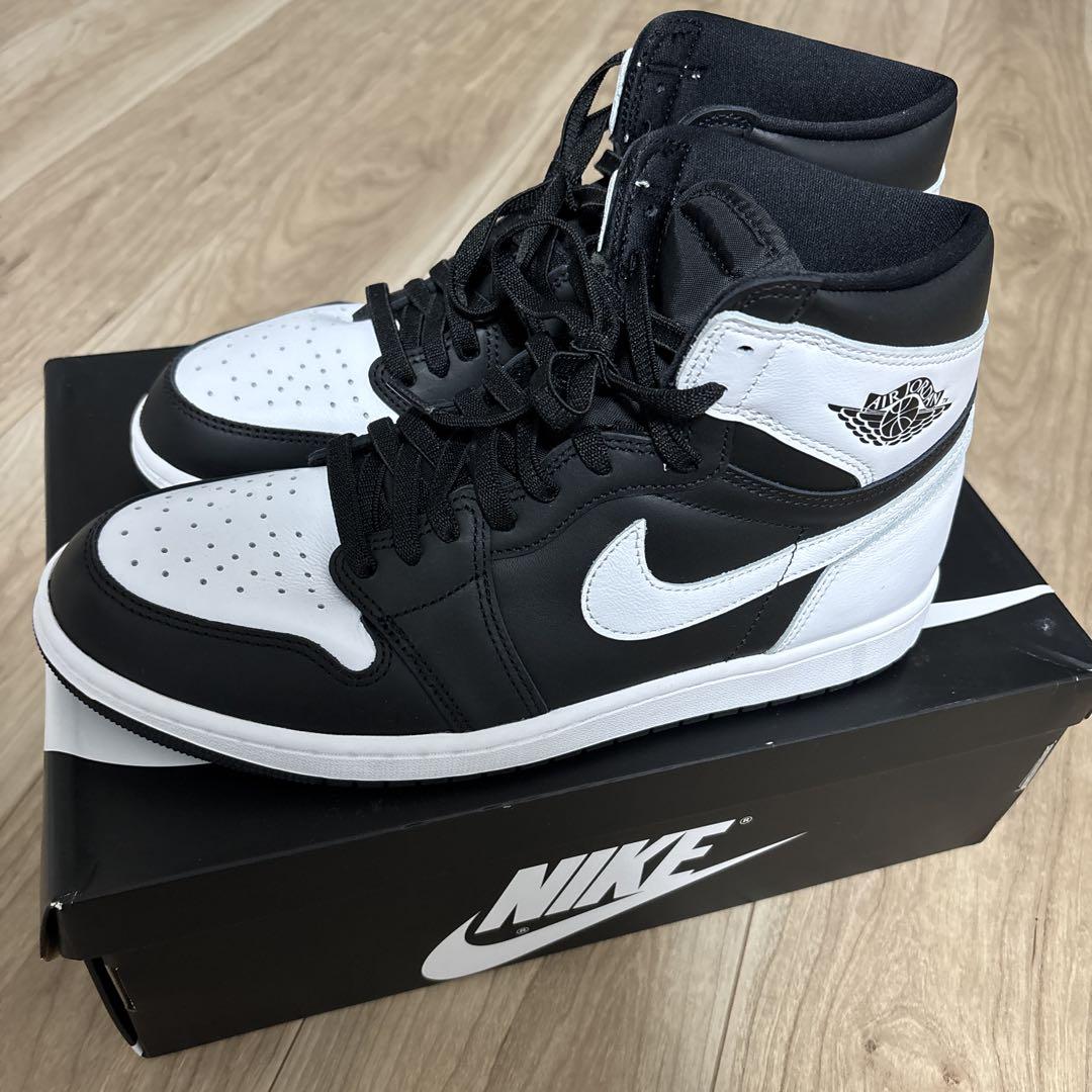 靴 Air Jordan 1 Retro High OG \"Black/White\"