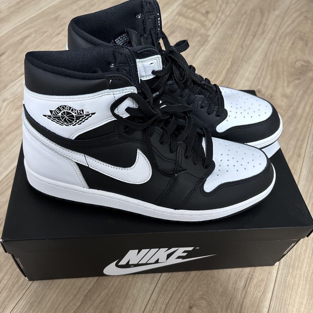 靴 Air Jordan 1 Retro High OG \"Black/White\"