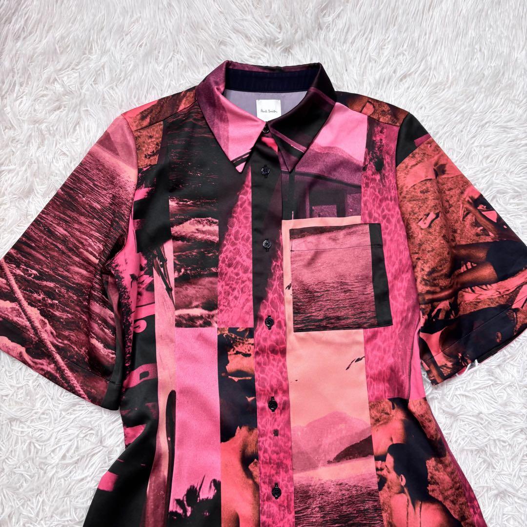 美品✨️ポールスミス 現行 シャツワンピース L ロング Aライン