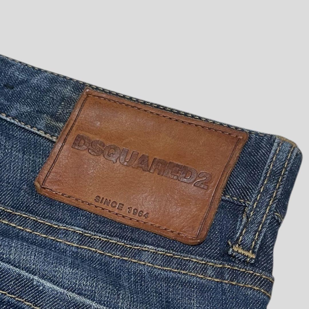 【美品】DSQUARED2 ディースクエアード デニムパンツ 加工 48イタリア