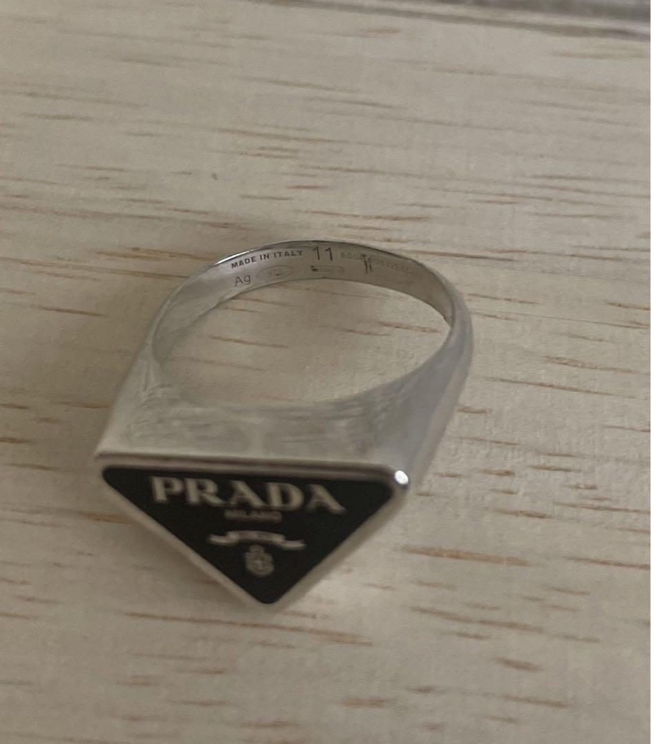 PRADA プラダ リング 指輪 トライアングルロゴ 21 00MFR