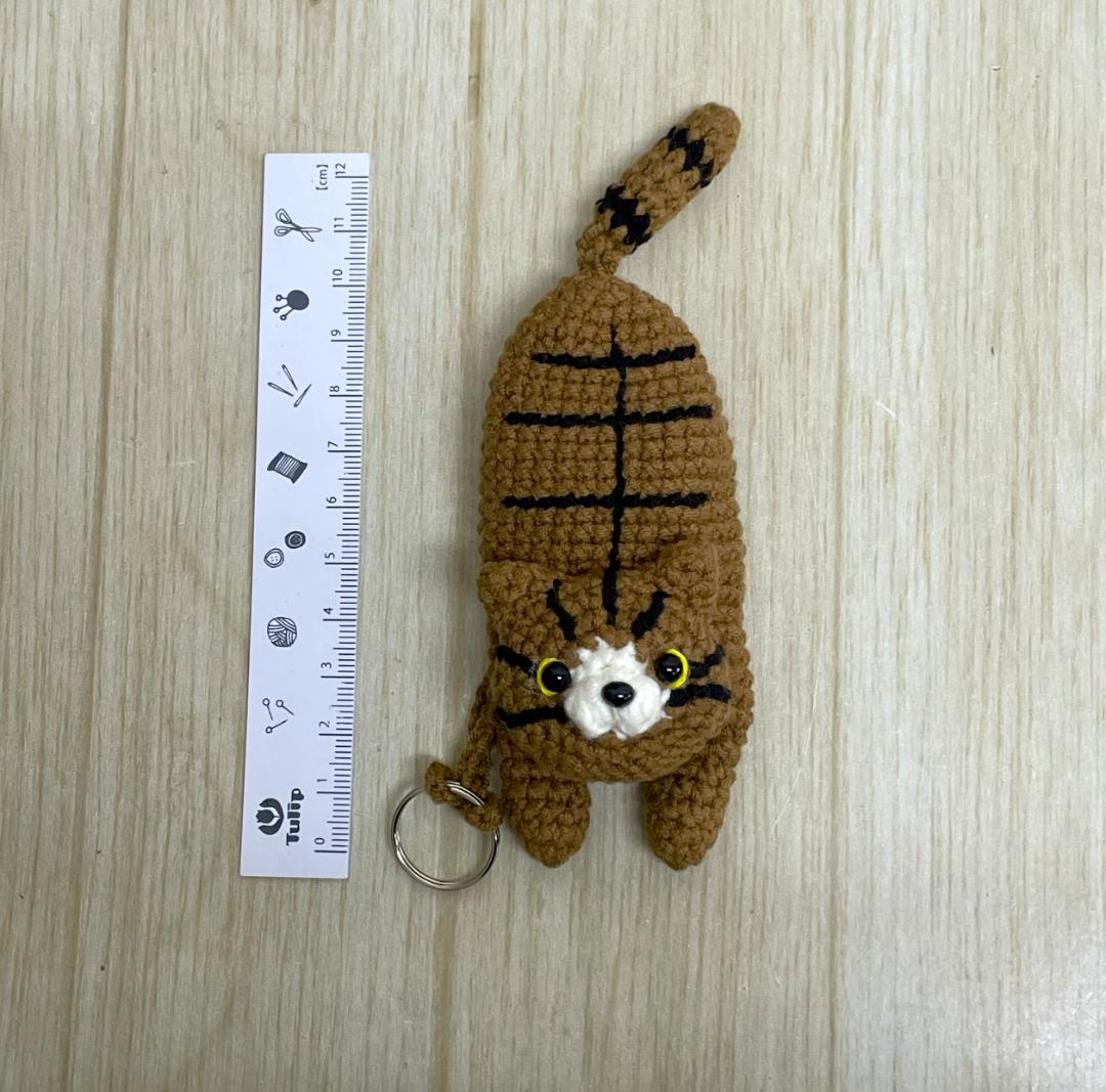 あみぐるみ キジトラちゃんのキーケース かぎ針編み キーカバー