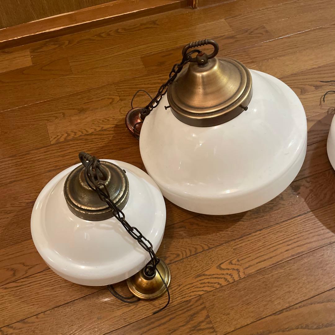 アンティークペンダントライト 大正レトロ 3個セット おまけ付 アンティークペンダントライト 大正レトロ 3個セット おまけ付