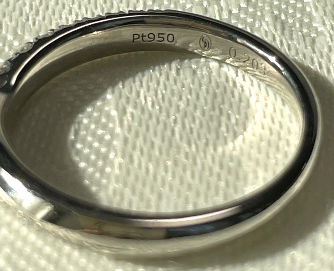 美品 GINZA DIAMOND SHIRAISHI リング PT950 約9号