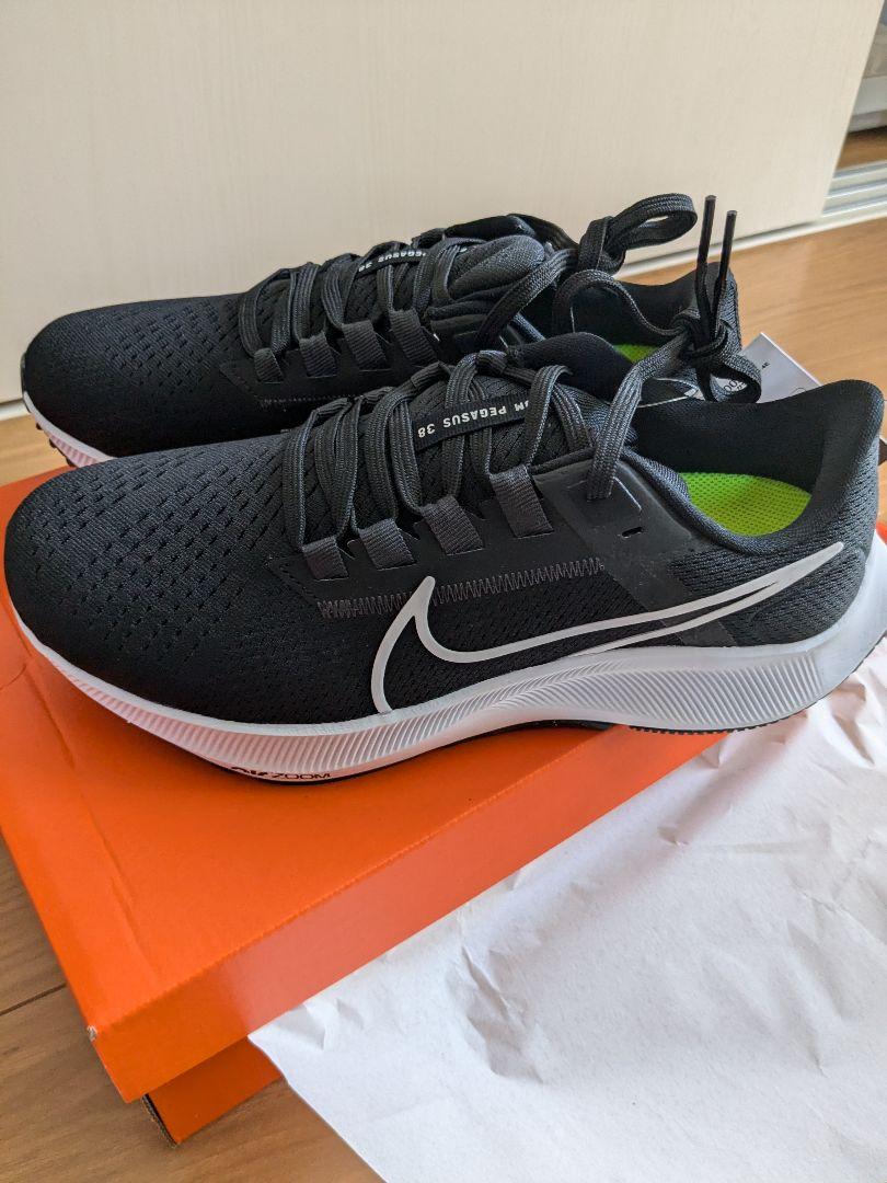 【新品・未使用】ナイキNIKE　エアーズーム　ペガサス　38 4E  ブラック