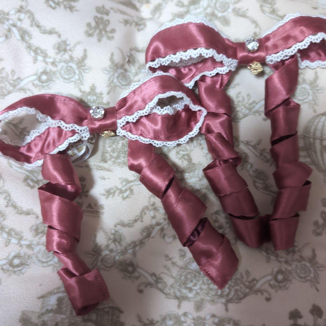 Eternal Ribbon Featheryリボンクリップ ローズピンク