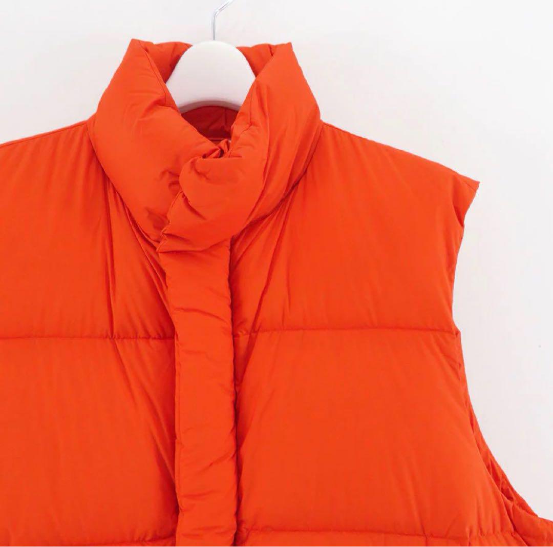 auralee NYLON RIPSTOP DOWN VEST オレンジ 5