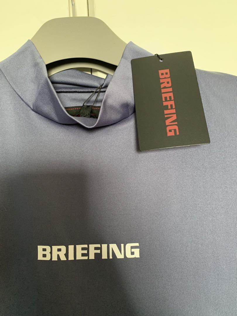 新品未使用 BRIEFING ブリーフィング モックネックシャツ L グレー