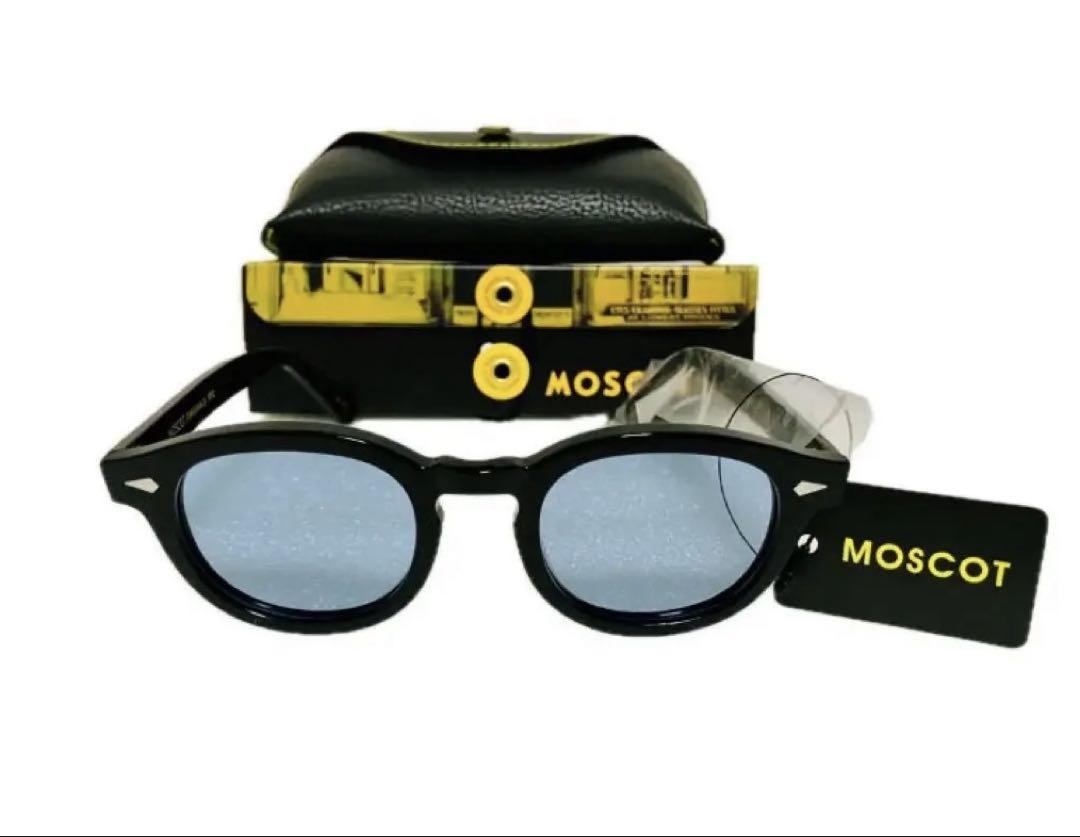 【18％OFF】 サングラス LEMTOSH MOSCOT 人気モデル 新品49 ブルー ブラック 小物