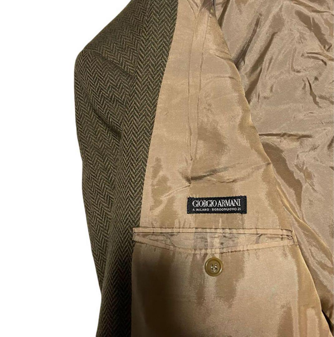 Giorgio Armani ヘリンボーン テーラードジャケット XL