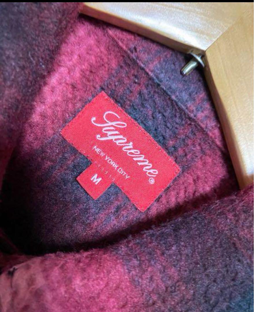 トップス Supreme Shadow Plaid Fleece Shirt M
