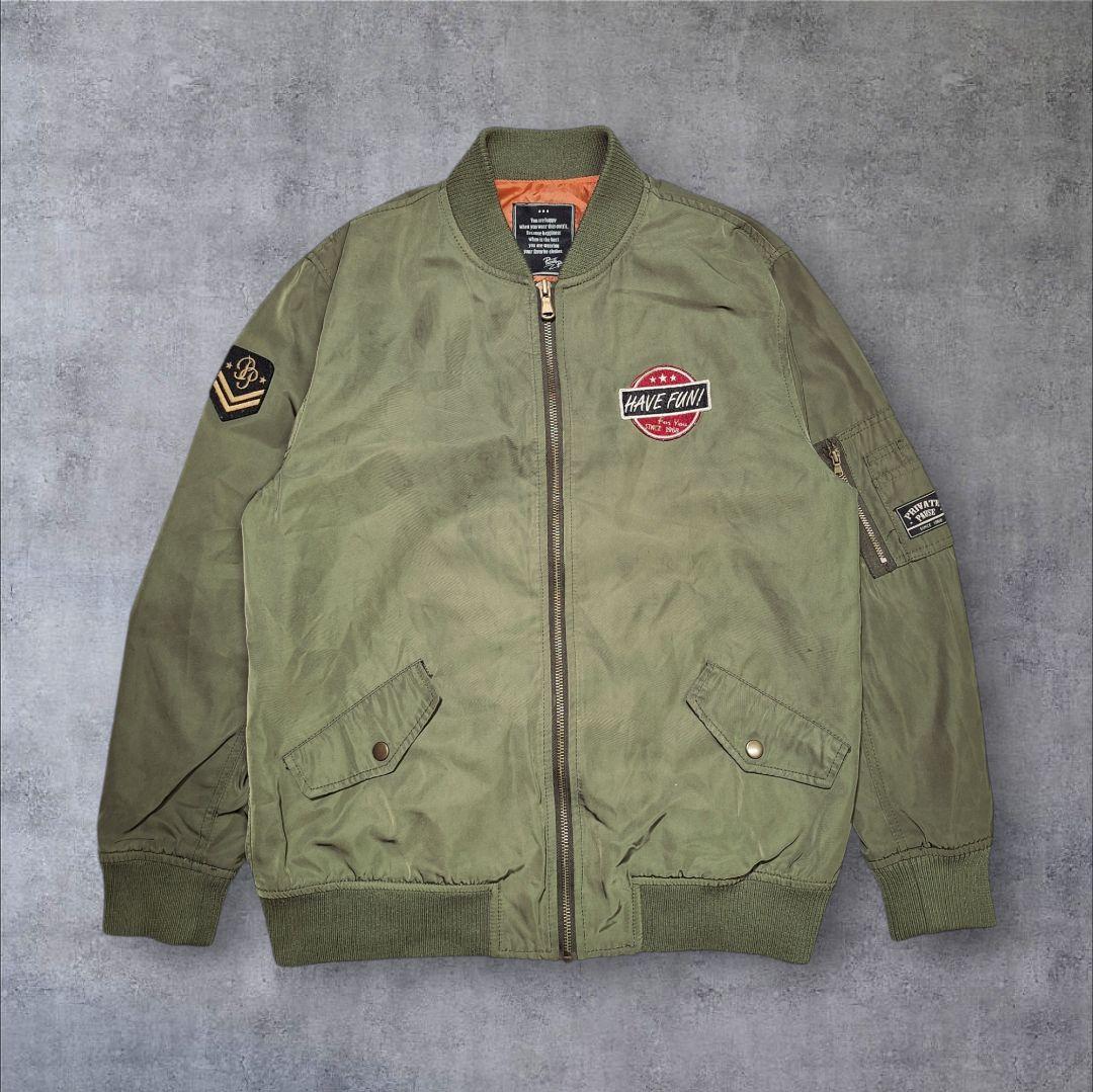 00\'s vintage MA-1 フライトジャケット M カーキ