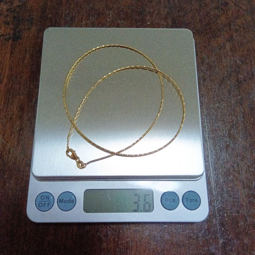 未使用品　イタリア製 18金 オメガ ネックレス 3.6g
