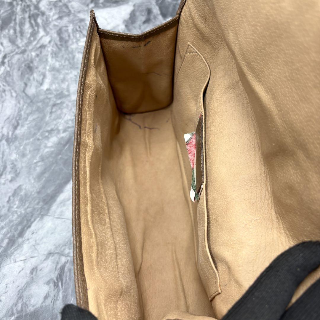 ✨美品✨GUCCI シェリーライン GG クラッチバッグ ブラウン レザー ✨美品✨GUCCI シェリーライン GG ブラウン レザー クラッチ