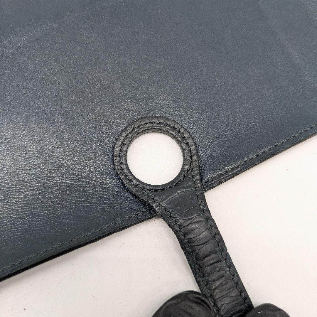 ノ*エ様 エルメス ドゴンGM ブラック 長財布 小銭入れ HERMES 黒
