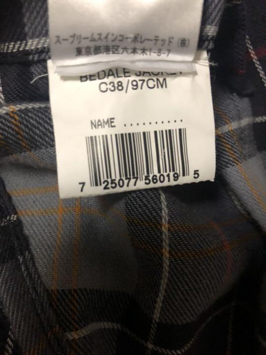 のサイズ Barbour C38 97cm E97Yi-m14178652018 バブアー ビデイル ➁いたします