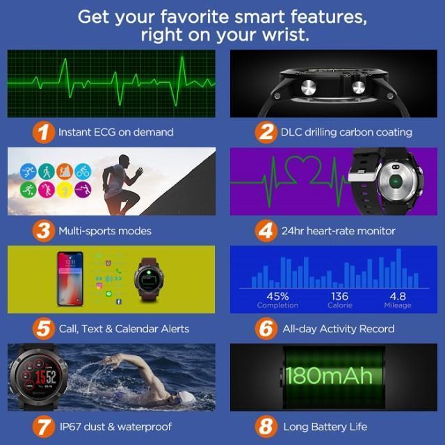セール特価 Zeblaze VIBE 3 ECG ブルー Bluetooth 防水 心拍数計 PAdy0-m14178858885 日本製定番