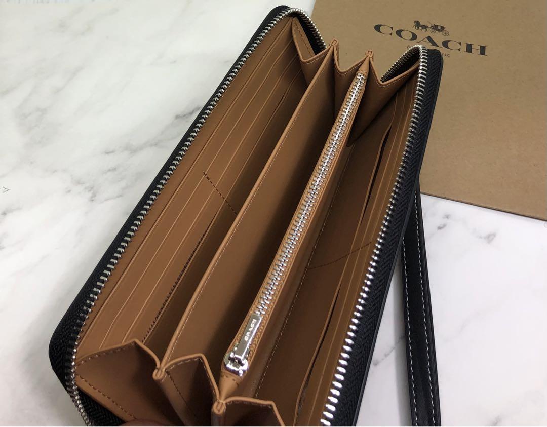 COACH ラウンドファスナー長財布 シグネチャー ホワイト ブラック 新品