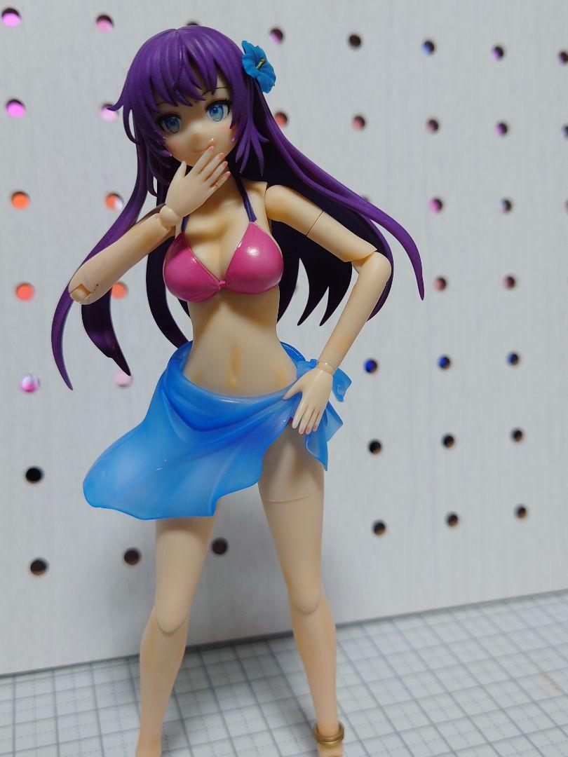 コトブキヤ 創彩少女庭園 佐伯リツカ 水着 塗装完成品（パープル）＋パーカー 佐伯 リツカ【水着】ドリーミングスタイル イノセントブルーム