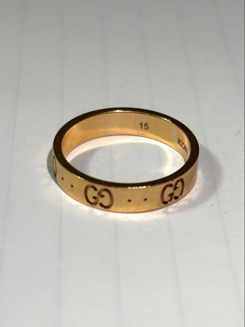 グッチ GUCCI アイコン リング サイズ15 K18PG
