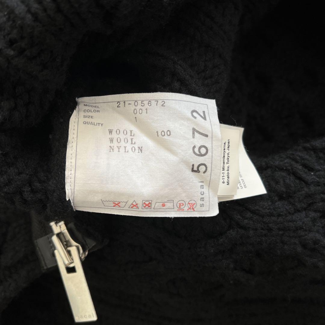 SACAI 21AW TWISTED CABLE KNIT SWEATER