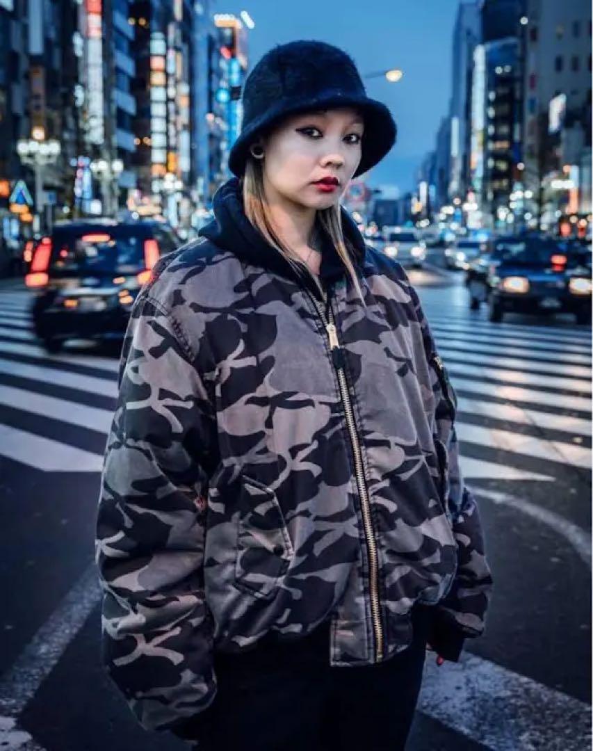 GAKKIN × NUBIAN 花罰 CAMO MA-1 JACKET