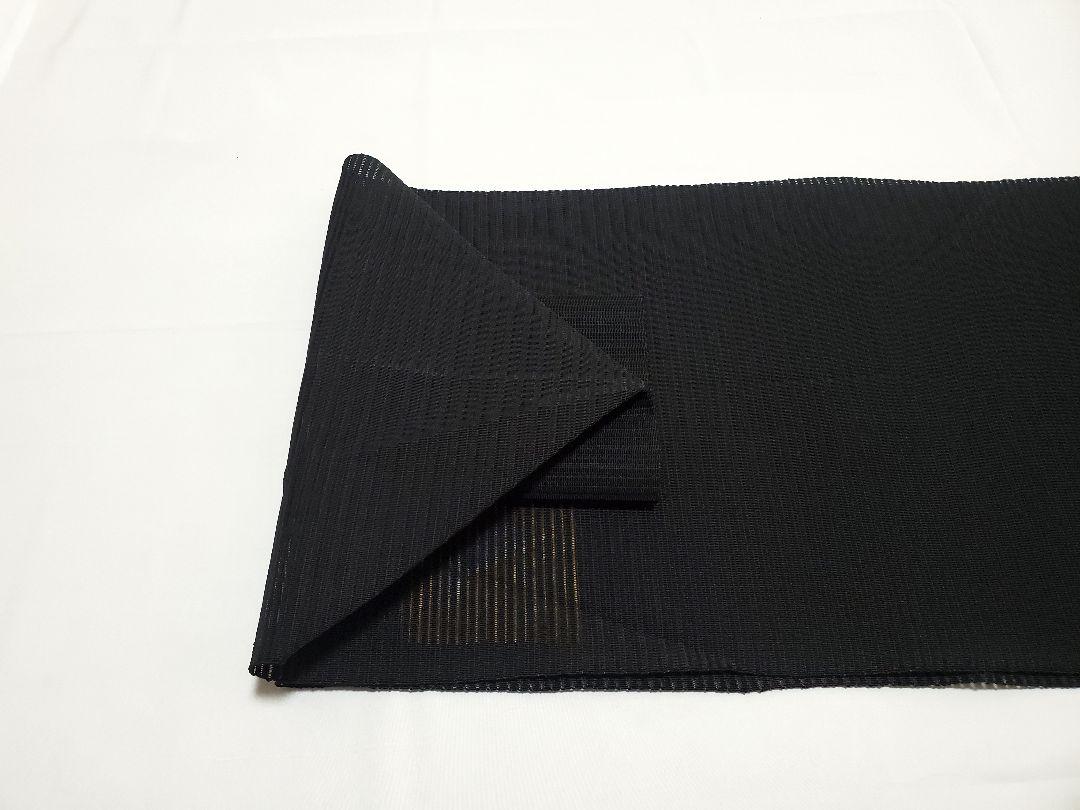 蝶々と鳩模様 金糸 黒色 太鼓 正絹 薄物 夏用 絽 紗 松葉仕立て