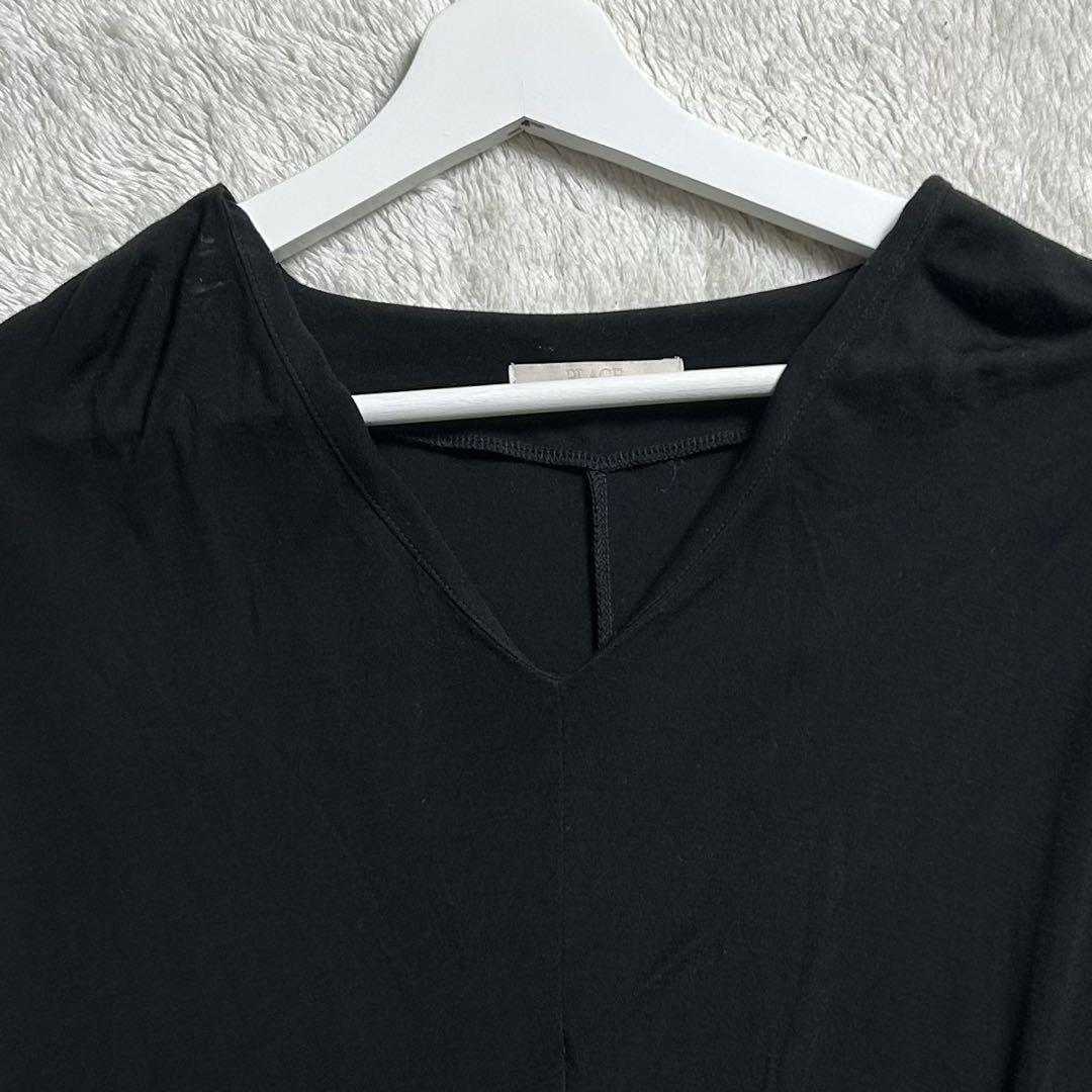 24ss Plage jersey elegant ドレス 38 Ｖネック　長袖