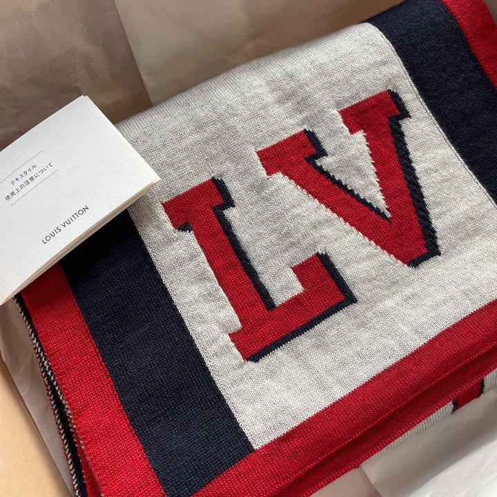 ルイヴィトン スカーフ ルージュ LV ロゴ マフラー